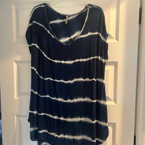 Navy Blue Tie-Dye Women's Top size L/XL